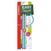 STABILO EASYgraph HB Graphitstifte für Rechtshänder, Hellblau - 2 Stück.