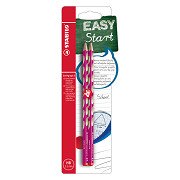 STABILO EASYgraph S HB Graphitstifte für Rechtshänder, Rosa - 2 Stück.