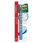 STABILO EASYgraph S HB Graphitstifte für Rechtshänder, Hellblau - 2 Stück.