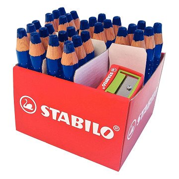 STABILO MARKdry School Pack Whiteboard Pencils Blue - 30 pcs. with 2 sharpeners