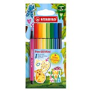 STABILO ANIMAL VIBES Stift 68 MINI Filzstifte - 8-teilig mit Aufkleber