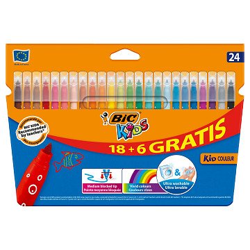 BIC Kids Kid Couleur, 18 + 6st gratis