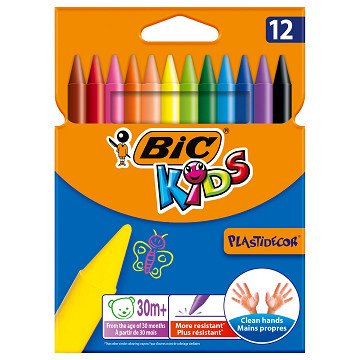 BIC Kids Plastidecor Kleurkrijt, 12st.