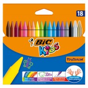 BIC Kids Plastidecor Colored Chalk, 18pcs.