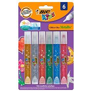 BIC Kids Glitzerkleber Metallic, 6 Stk.