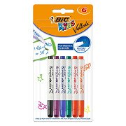 BIC Velleda Kids Whiteboard Markers, 6 pcs.