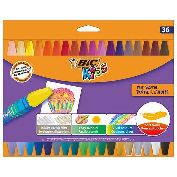 BIC Kids Olie Pastel Krijtjes, 36st.