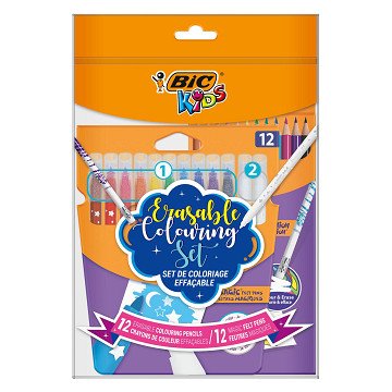 BIC Kids Magic Markers and Colored Pencils, 24 pcs.