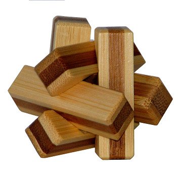 3D-Bambus-Gehirnpuzzle Brennholz **