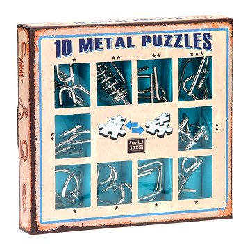 Gehirn-Puzzle-Set Blau, 10-tlg.