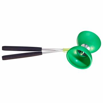 Rubber Diabolo with Sticks - Dark Green