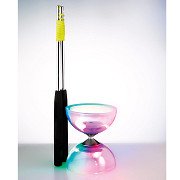 Diabolo with LED lighting and aluminum sticks