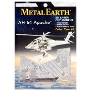 Metal Earth AH-64 Apache Zilver Editie