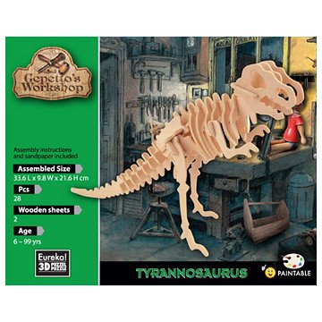 Gepettos Werkstatt 3D-Holzbausatz – Tyrannosaurus