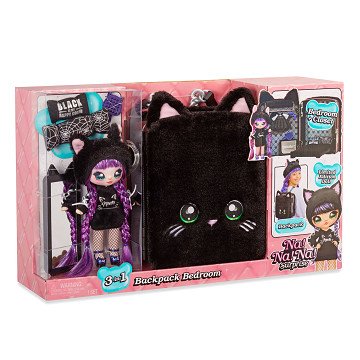 Na!Na!Na! Surprise 3-in-1 Backpack Bedroom Playset - Black