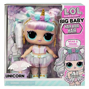 LOL Surprise BIG Baby Hair Hair Hair Mini Doll - Unicorn