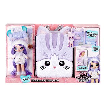 Na!Na!Na! Surprise 3in1 Backpack Bedroom - Lavender Kitty