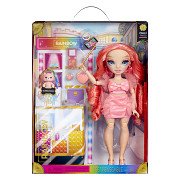 Rainbow High modepop - Pinkly Paige - Roze Modepop in Modieuze Outfit