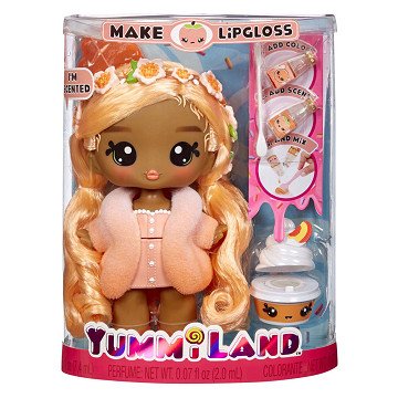 Yummiland Large doll + lip gloss animal - Piper Peach