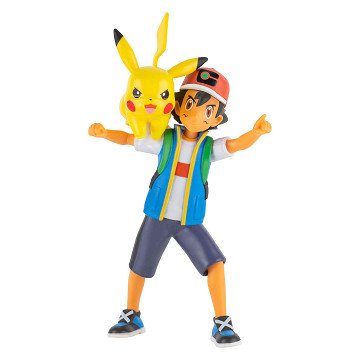 Pokémon Battle Feature Figuur - Ash & Pikachu