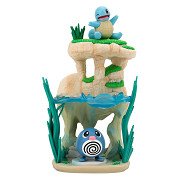 Pokémon Environment Figure Set - Poliwag & Squirtle