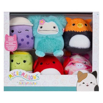 Squishmallows Plüschtier Micromallows - Myrnam Henley, Carlos, Anjara, Joelle, Poplina, 6er-Pack