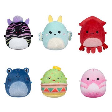 Squishmallows Knuffel Pluche Micromallows - Elin, Altman, Gideon, Agnolo, Safiyah, Connie, 6-Pack