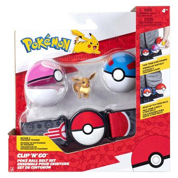 Pokémon Clip 'N' Go With Belt Playset Eevee Great Ball