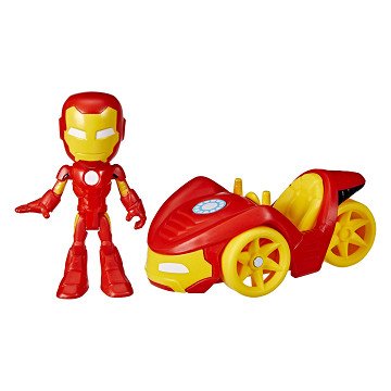 Spidey & Amazing Friends Voertuig en Figuur - Iron Man