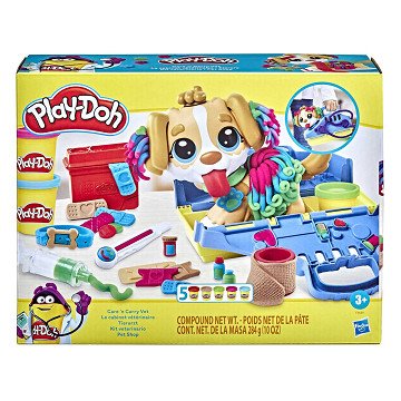 Play-Doh Care N Carry Dierenarts - Klei Speelset