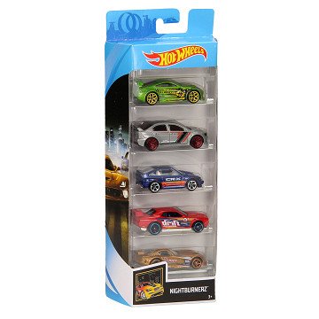 Hot Wheels Cars - Night Burnerz, 5pcs.