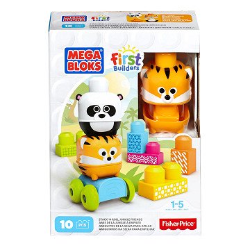 Mega Bloks Stack & Roll - Lion/Panda, 10pcs.
