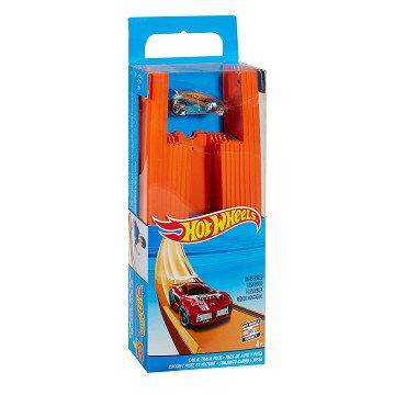 Hot Wheels Track Builder Straight Track with Car