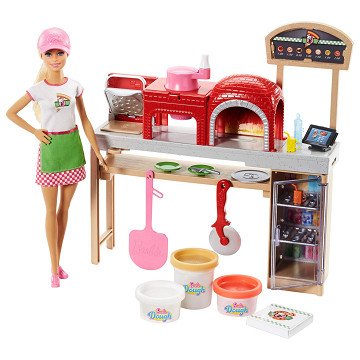 Barbie Pizzabakker Speelset met Kleideeg