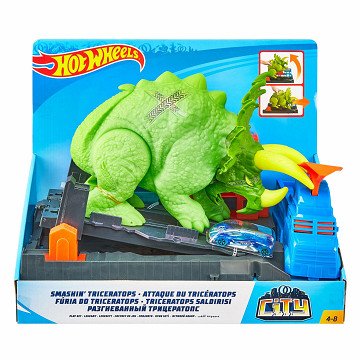 Hot Wheels City - Verpletterende Triceratops Speelset