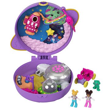 Polly Pocket Compacte Speelkoffer Saturnus Ruimteverkenners