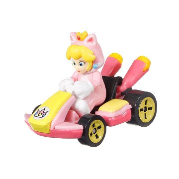 Hot Wheels Mario Kart Fahrzeug – Cat Peach