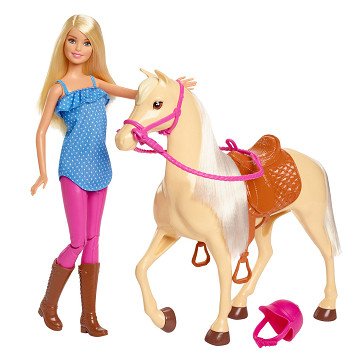 Barbie Doll with Horse Thimble Toys