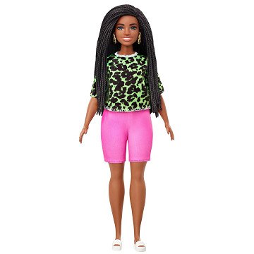 Barbie-Puppe Fashionistas-Puppe – Pink Shot und grünes Oberteil
