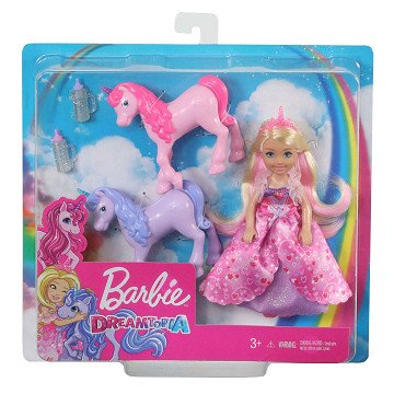 Barbie Dreamtopia Chelsea Prinzessin & Baby Einhorn Geschenkset