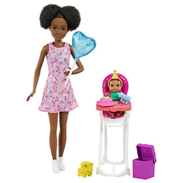 Barbie Skipper Babysitter Speelset - Zwart Haar