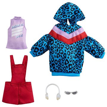 Barbie Fashion 2-Pack Overall Romper Leopard Sweater Dress