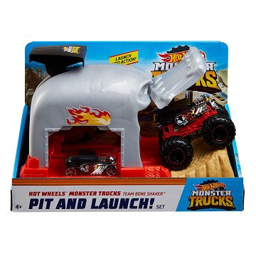 Hot Wheels  Monster Trucks - Bone Shaker Launcher
