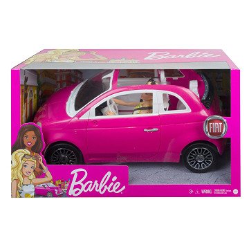 Fiat 500 Barbie-Puppe und Fahrzeug