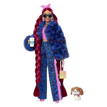 Barbie Extra Pop 17 - Blue Leopard Track Suit