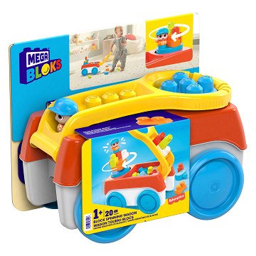 Mega Bloks - Block Spinning Bolderkar met Bouwblokken