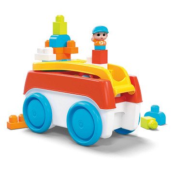 Mega Bloks – Blockdrehender Bollerwagen mit Bausteinen