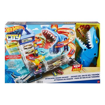 Hot Wheels City Shark Strike Rescue Race Track