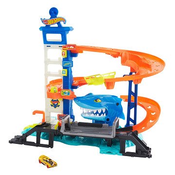 Hot Wheels City Shark Strike Rescue Race Track