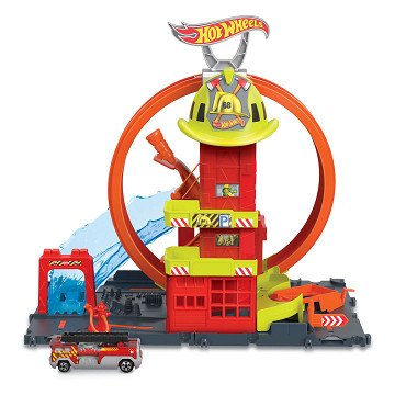 Hot Wheels City Mega Looping Brandweerkazerne